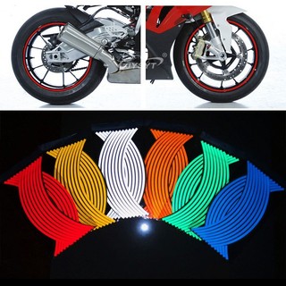 Bộ tem dán viền mâm, decal dán vành mâm phản quang, dán chỉ mâm xe máy, ô tô, xe điện ,size mâm 17-18 INCH