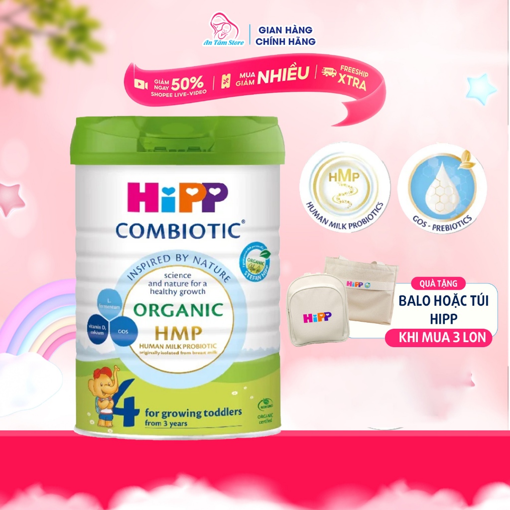 Sữa bột công thức HiPP 4 Organic Combiotic 800g (dành cho trẻ từ 3 tuổi)