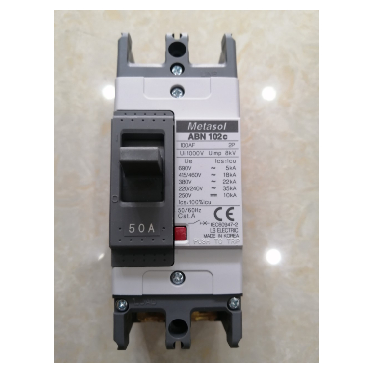 LS Át khối 2 pha MCCB ABN102C 50A, 60A, 75A, 100A 35kA