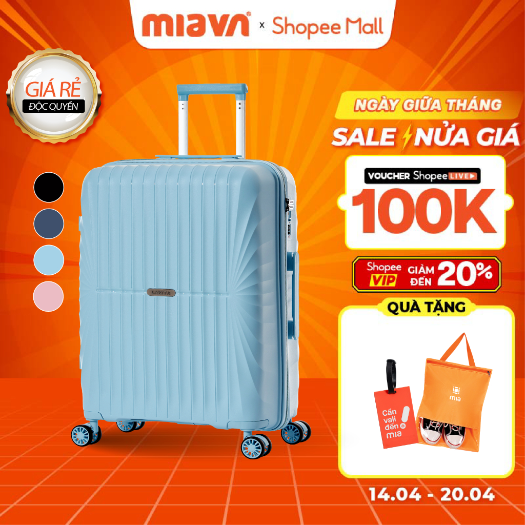 [ĐỘC QUYỀN] Vali Kéo MIAvn Larita JUDEN - Size 20/24/28, Nhựa PP Siêu Bền, Hạn Chế Va Đập, Khoá TSA, Bảo Hành Trọn Đời