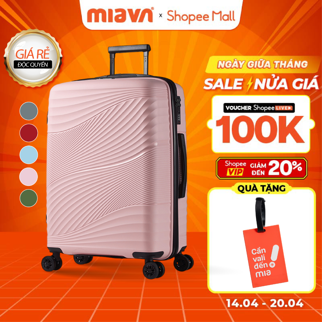 [DEAL SỐC] Vali Kéo MIAvn Larita ZENI - Size 19/24 Inch, Nhựa PP Bền Bỉ, Hạn Chế Bể Vỡ, Khoá Số, Bảo Hành Trọn Đời