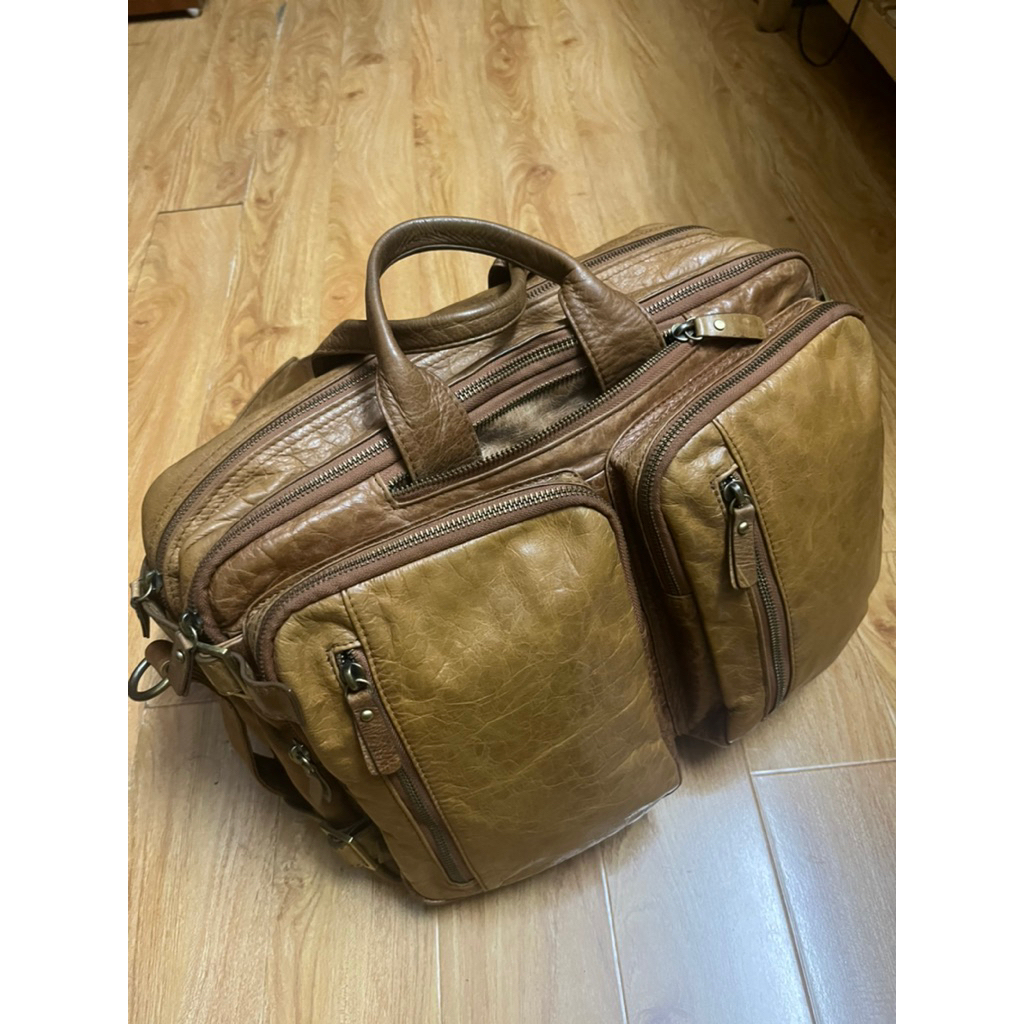 [2hand] Balo nam 29*40*12 da thật 2hand