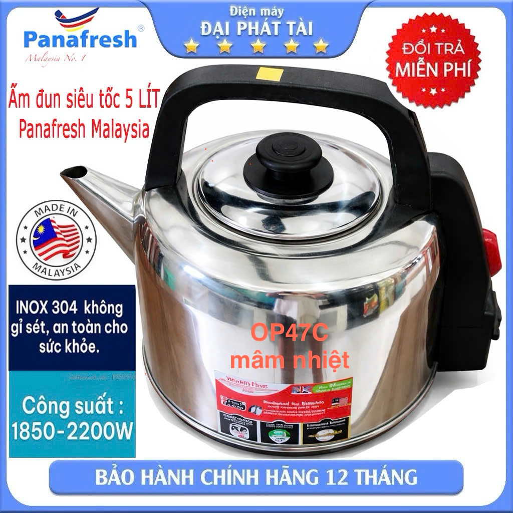 Ấm đun siêu tốc Panafresh OP-47 5L (Inox 304)