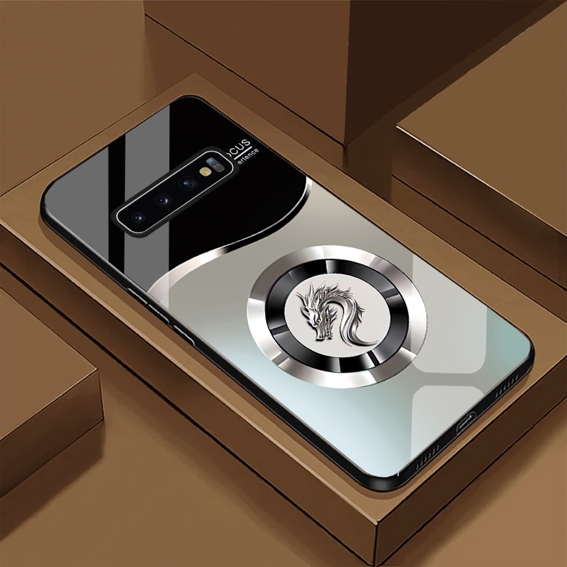 Ốp Lưng cho SAMSUNG S10, S10E, S10+, S10 5G Mặt lưng kính cường lực, cao cấp Họa tiết