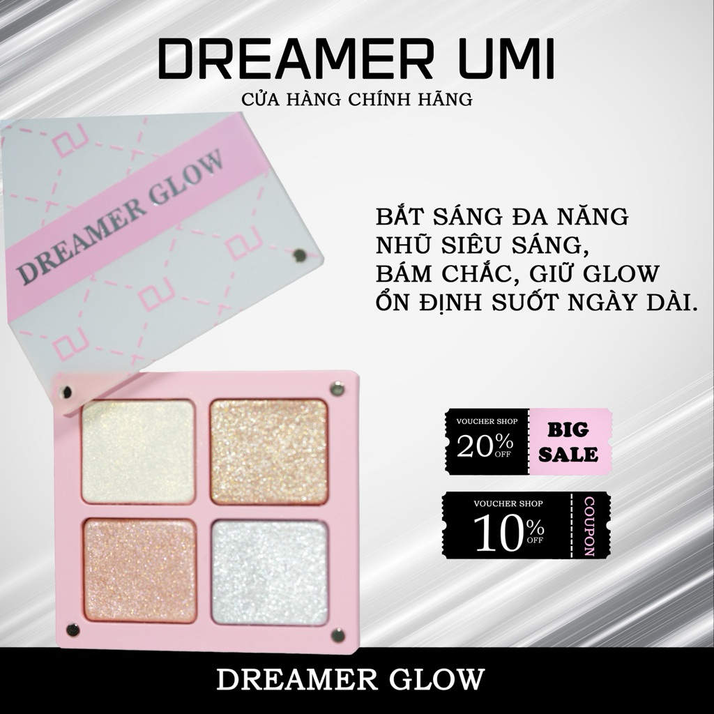 Bảng Bắt Sáng DREAMER GLOW DREAMER UMI 1.8gx4 Hàng Chính Hãng
