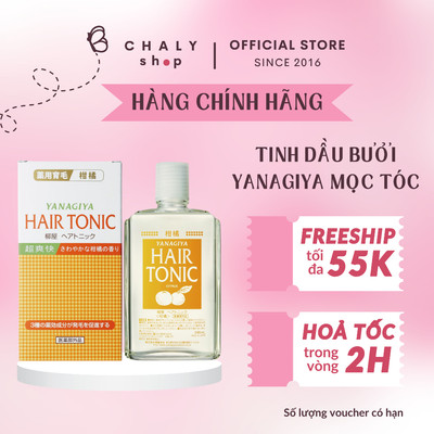 Tinh dầu bưởi Hair Tonic Yanagiya Citrus kích thích tóc phục hồi chân tóc 240ml Nhật