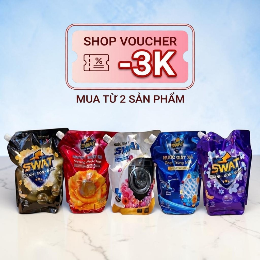 Nước Giặt Xả SWAT 3.5KG Đậm Đặc Đa Dạng Hương Thơm Tự Nhiên