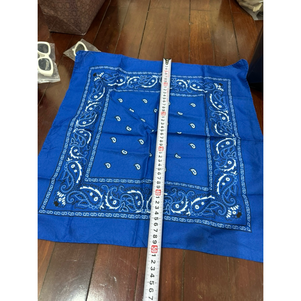 KHĂN vuông bandana xanh dương 50x50