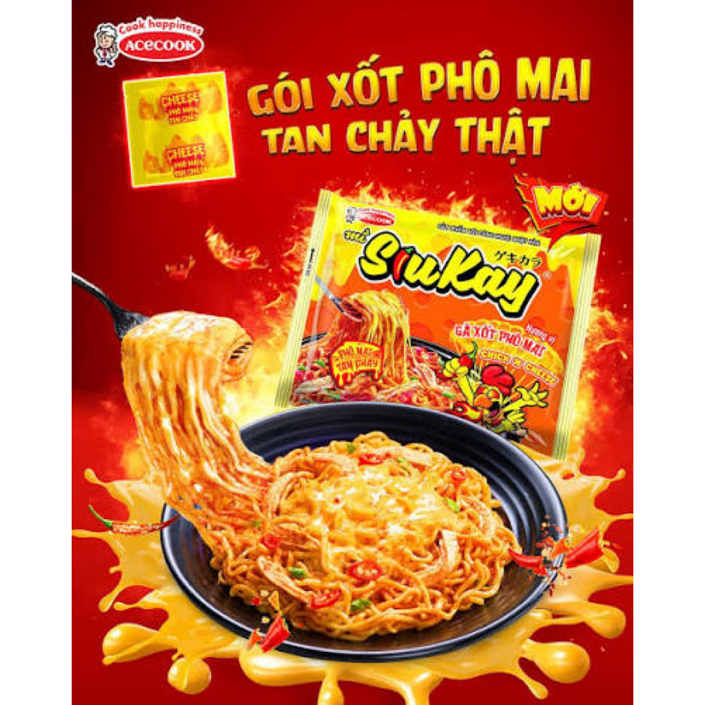 1 Thùng 24 Gói Mì Gà Xốt Phô Mai SiuKay