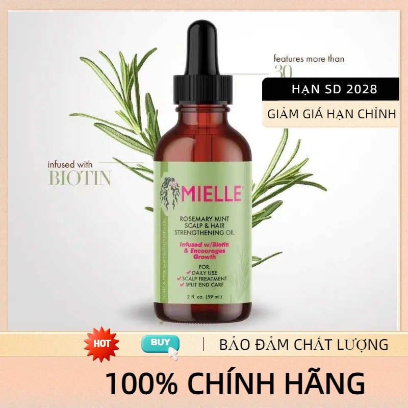 Hàng sẵn/Chính hãng Mielle Rosemary Essential Oil 59ml Sản phẩm dưỡng tóc tinh dầu rosemary tốt nhất