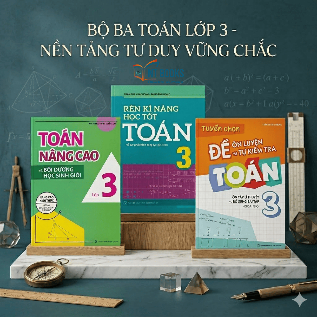Sách Combo 3 cuốn Toán Nâng Cao Lớp 3 + Rèn Kĩ Năng Học Tốt Toán 3 + Tuyển Chọn Đề Ôn Luyện Và Tự Ki