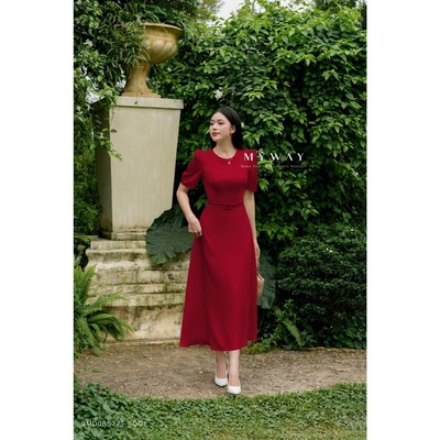 Đầm Dự Tiệc Nữ MY WAY Dáng Xòe Kèm Đai Nhẹ Nhàng Sang Trọng 9MD08577T