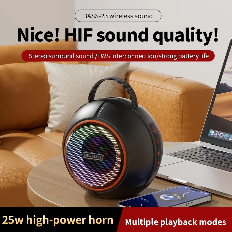 Loa bluetooth Heavy Bass 23 chính hãng, loa cầm tay di động âm bass mạnh