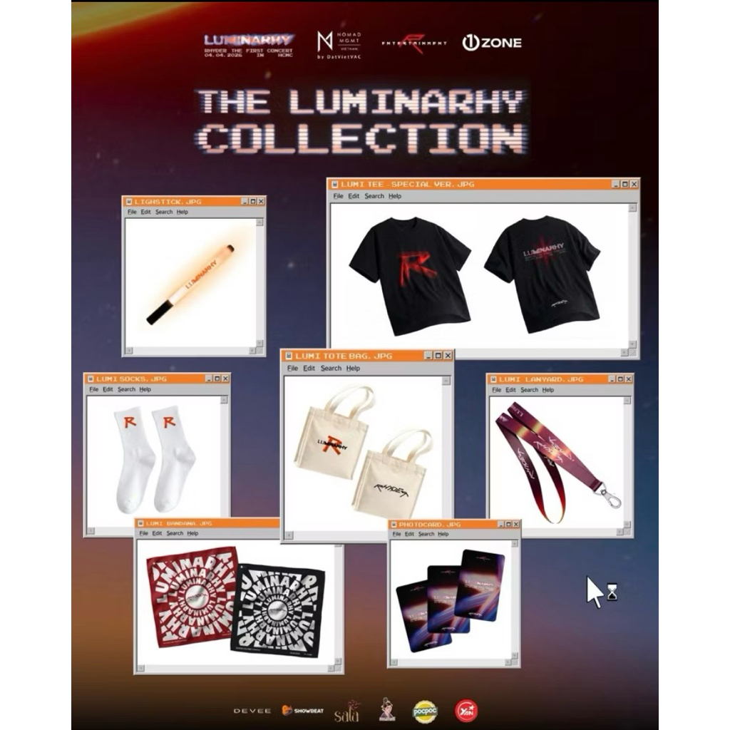 RHYDER MERCHANDISE | The first concert Luminarhy RHYDER