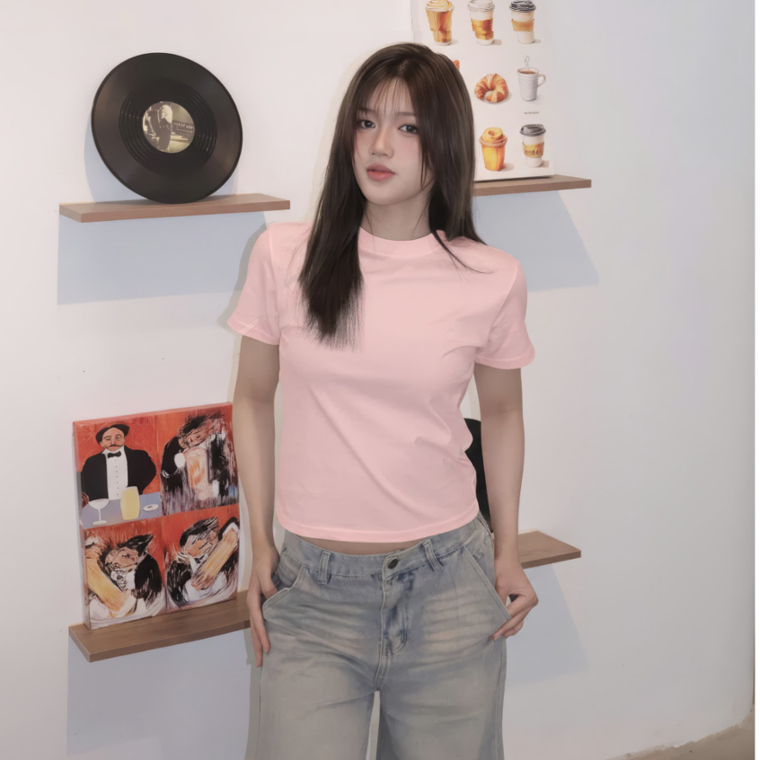 Áo Baby Tee Nữ Letastore Cotton Co Giãn 2 Chiều - Áo Thun Form Fit Trơn Basic Cao Cấp Tôn Dáng Nhiều Màu | BigBuy360 - bigbuy360.vn