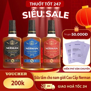 Sữa tắm gội rửa mặt 3in1 Nerman Lion Bartender 330g