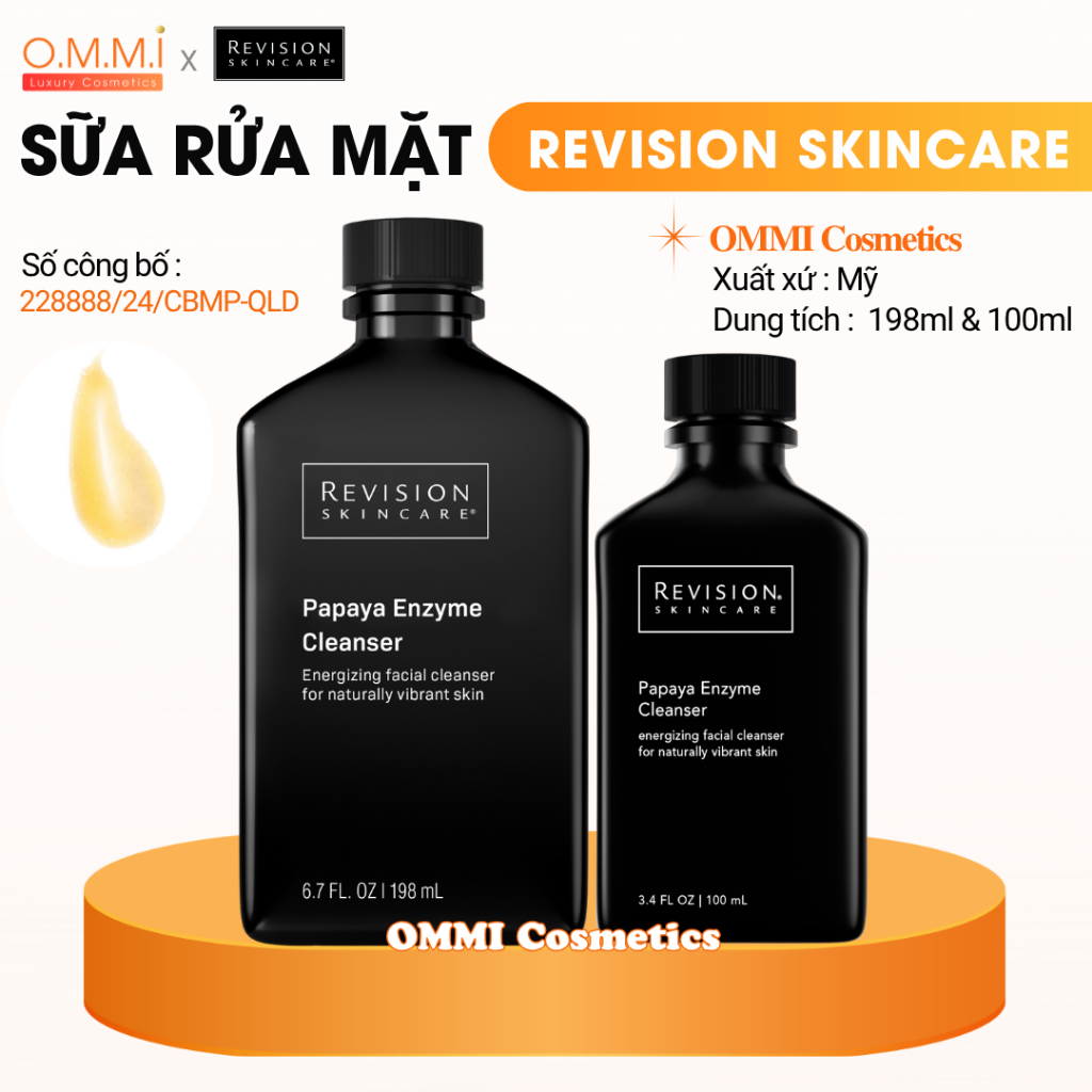 REVISION – Sữa rửa mặt đu đủ Papaya Enzyme Cleanser | OMMI Cosmetics