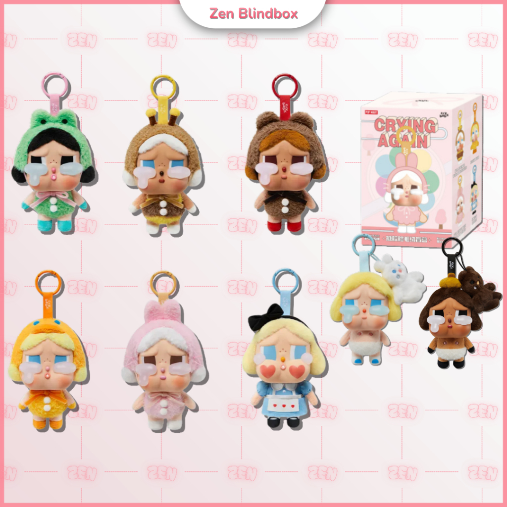 [HỎA TỐC 24H-CHÍNH HÃNG] Blindbox Crybaby Crying Again Móc Khóa Gấu Bông Cry Again