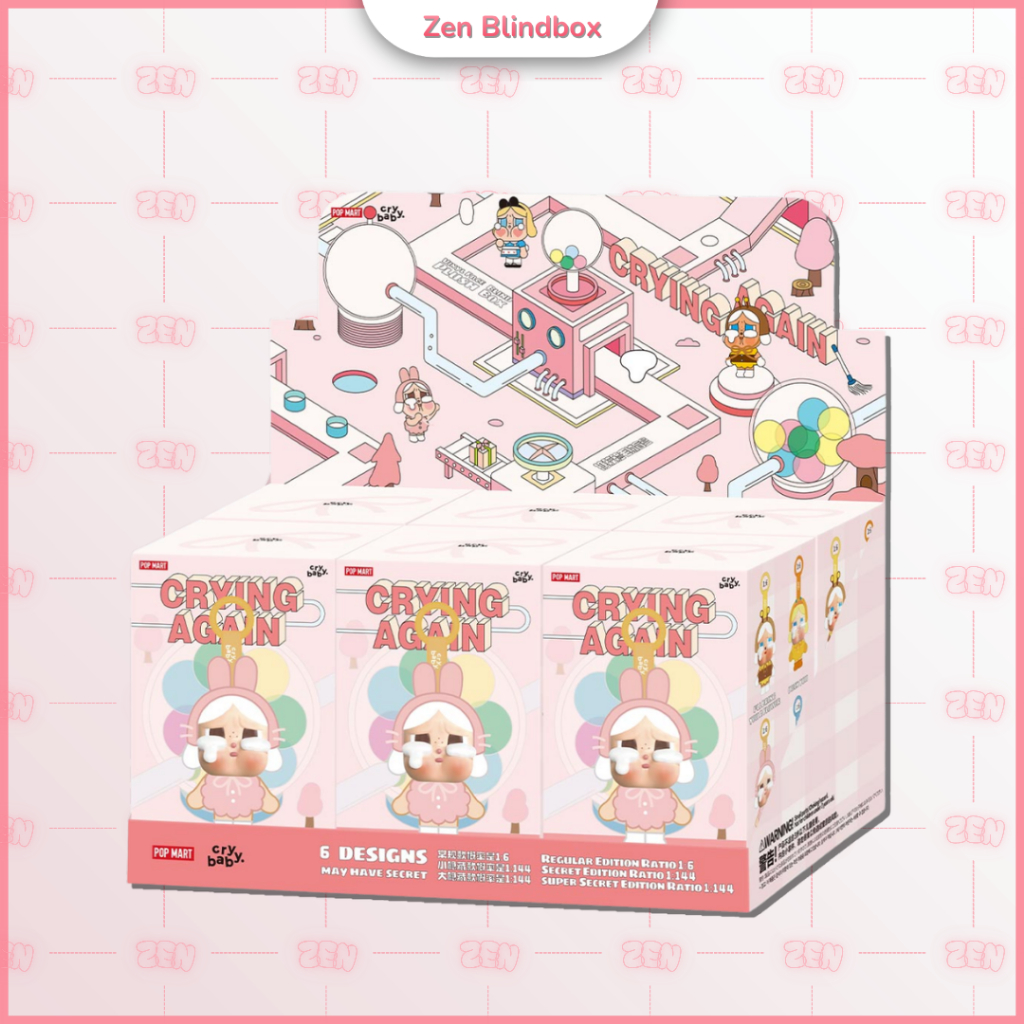 [CHÍNH HÃNG] Full Set Crybaby Crying Again Móc Khóa Gấu Bông Cry Again
