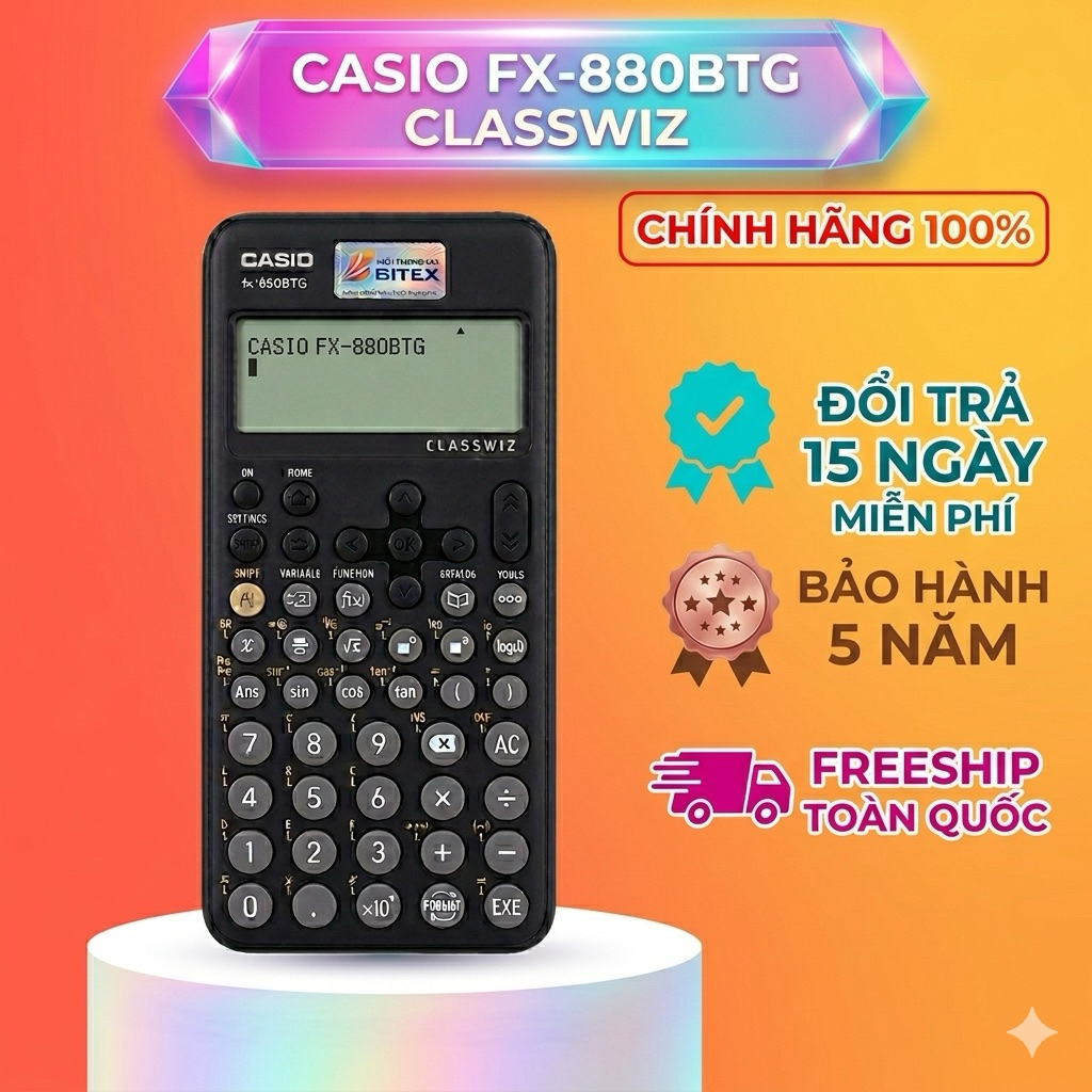 [Chính Hãng]Máy Tính Casio Fx-880BTG Độ Mới(75-100%)