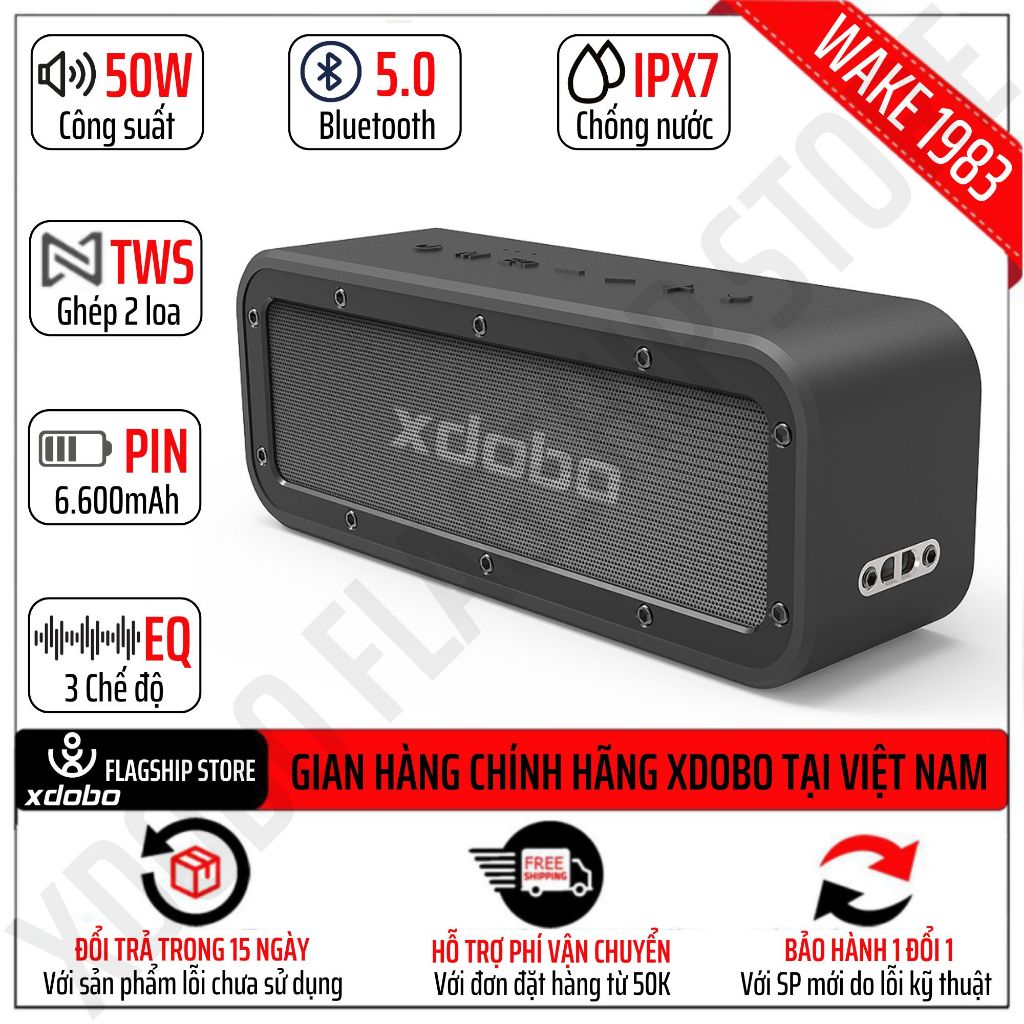 Loa Bluetooth Xdobo Wake 1983 PKCB93 Công suất 50W Siêu Trầm như Tronsmart Force Plus Bản nâng cấp X