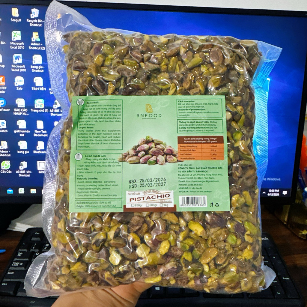 Nhân Hạt Dẻ Tách Vỏ làm bánh(Hạt Sống)