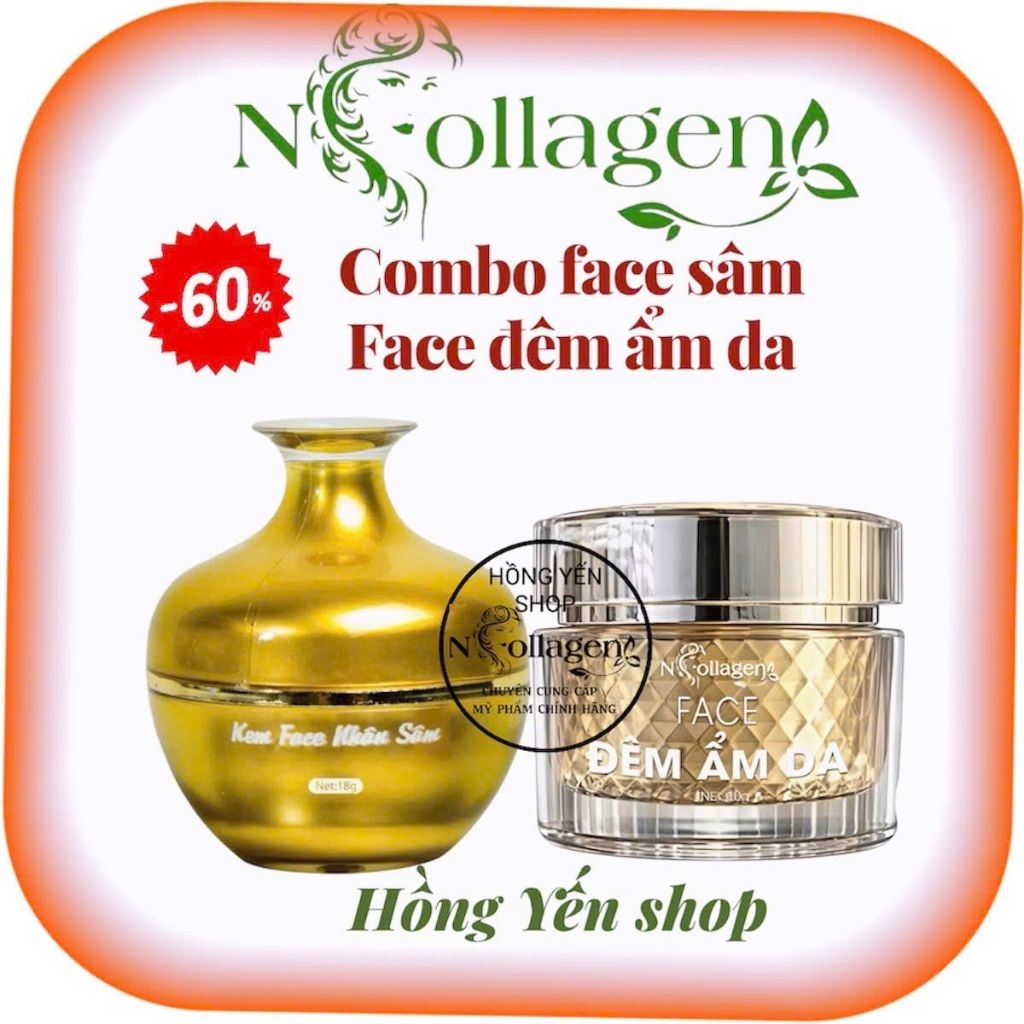 Combo face sâm và kem lạnh ncollagen