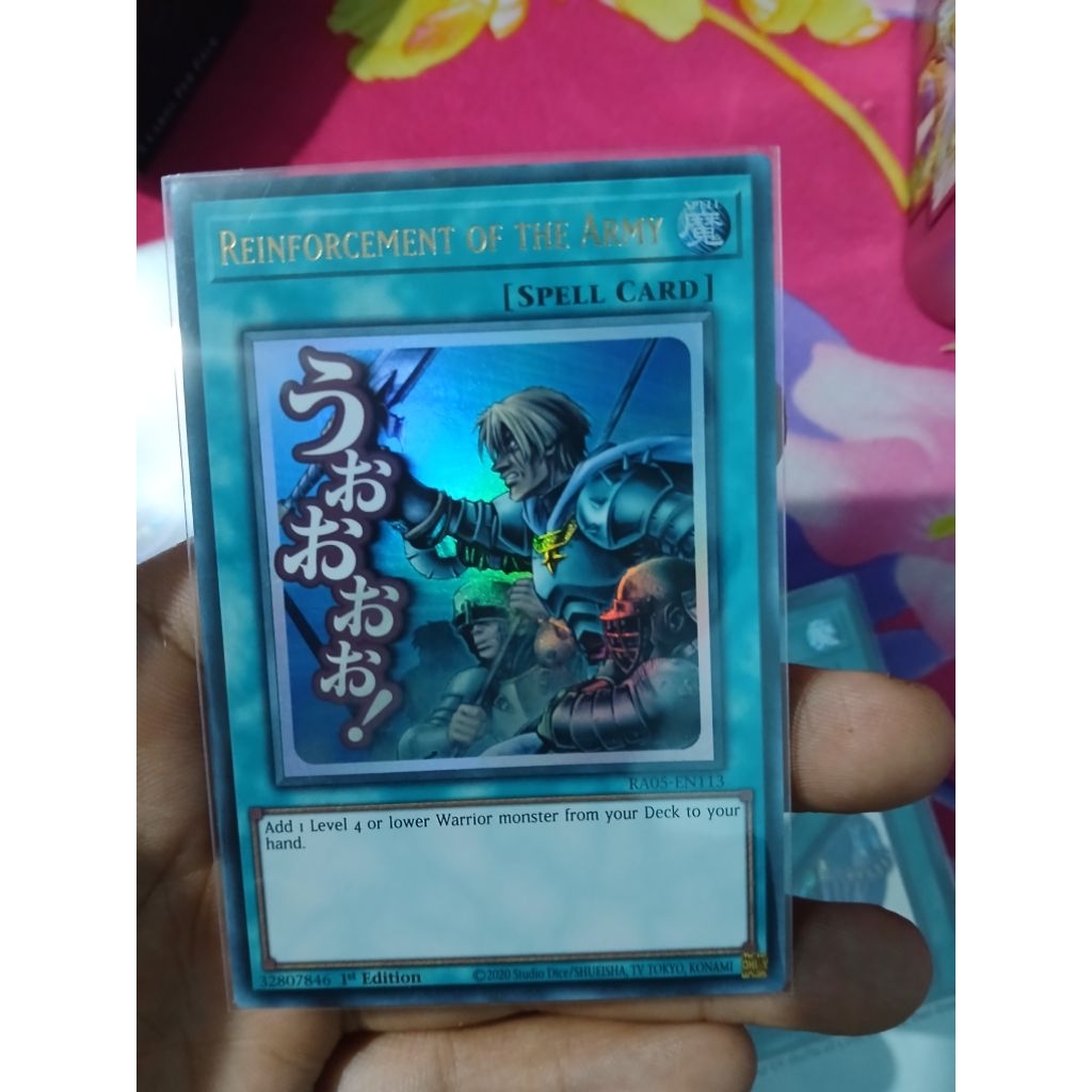 [Yugioh Biên Hòa Store] 1 lá thẻ bài RA05-EN113 Reinforcement of the Army Variant Art Ultra Rare 1st