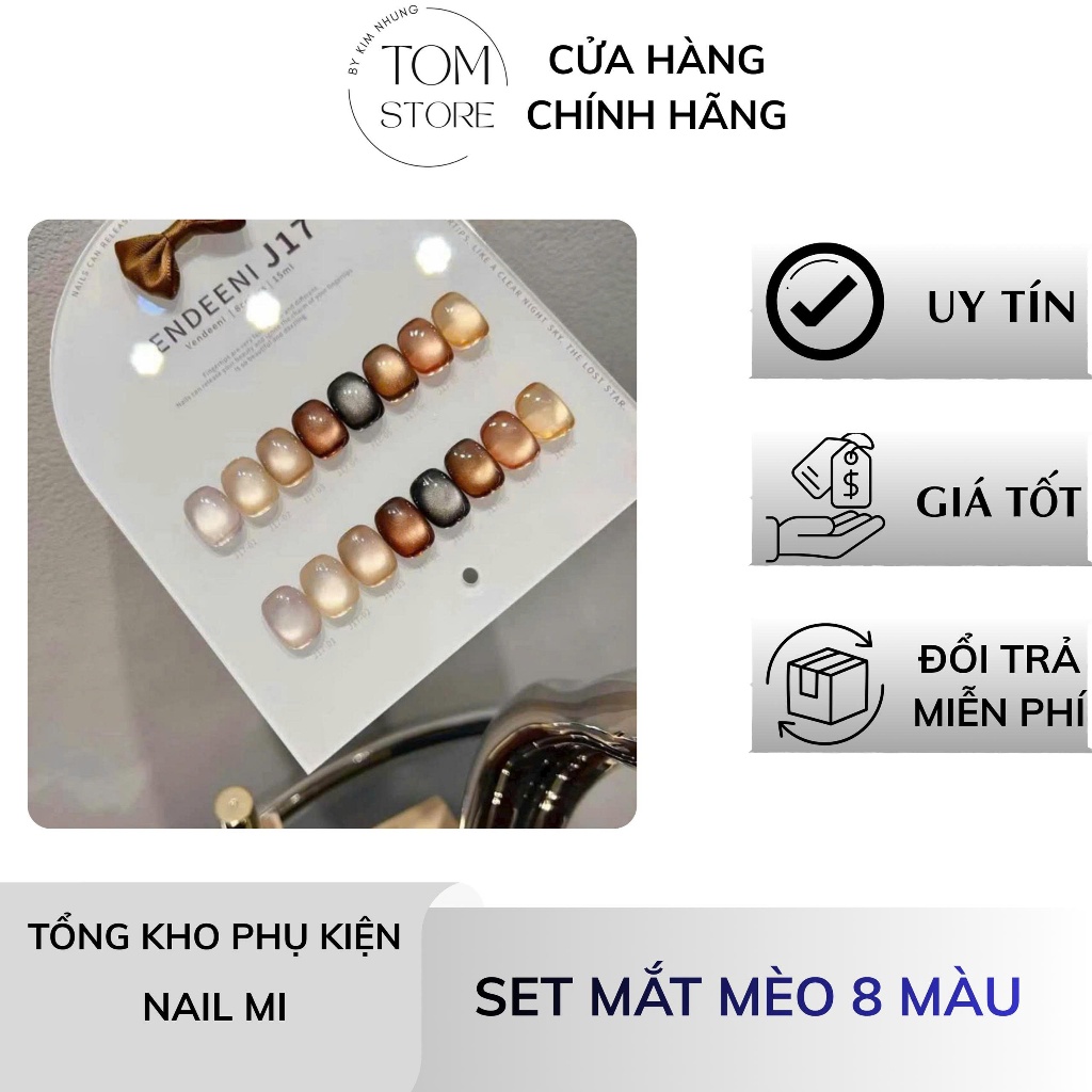 Set mắt mèo Vendeeni J17 15ML X 8 chai [TOM STORE-PHỤ KIỆN NAIL MI]