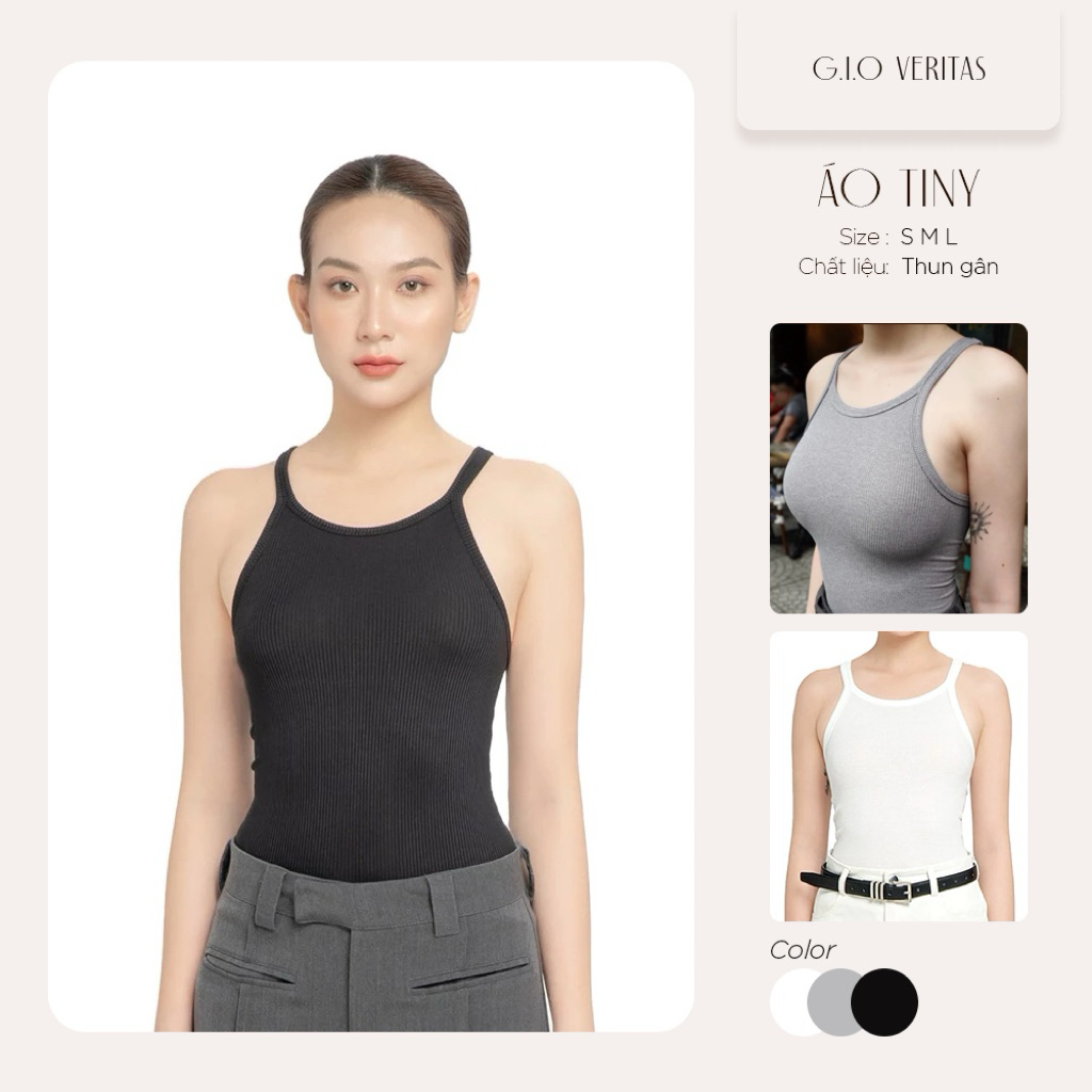 Áo thun gân ba lỗ Tiny viền lưng