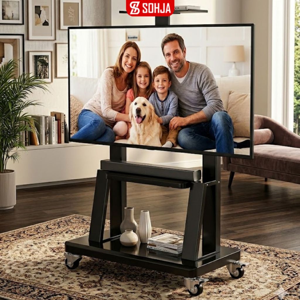 Giá treo tivi di động 55 - 85 INCH kệ treo tivi tiện lợi có khung thép dày Sohja - SM172