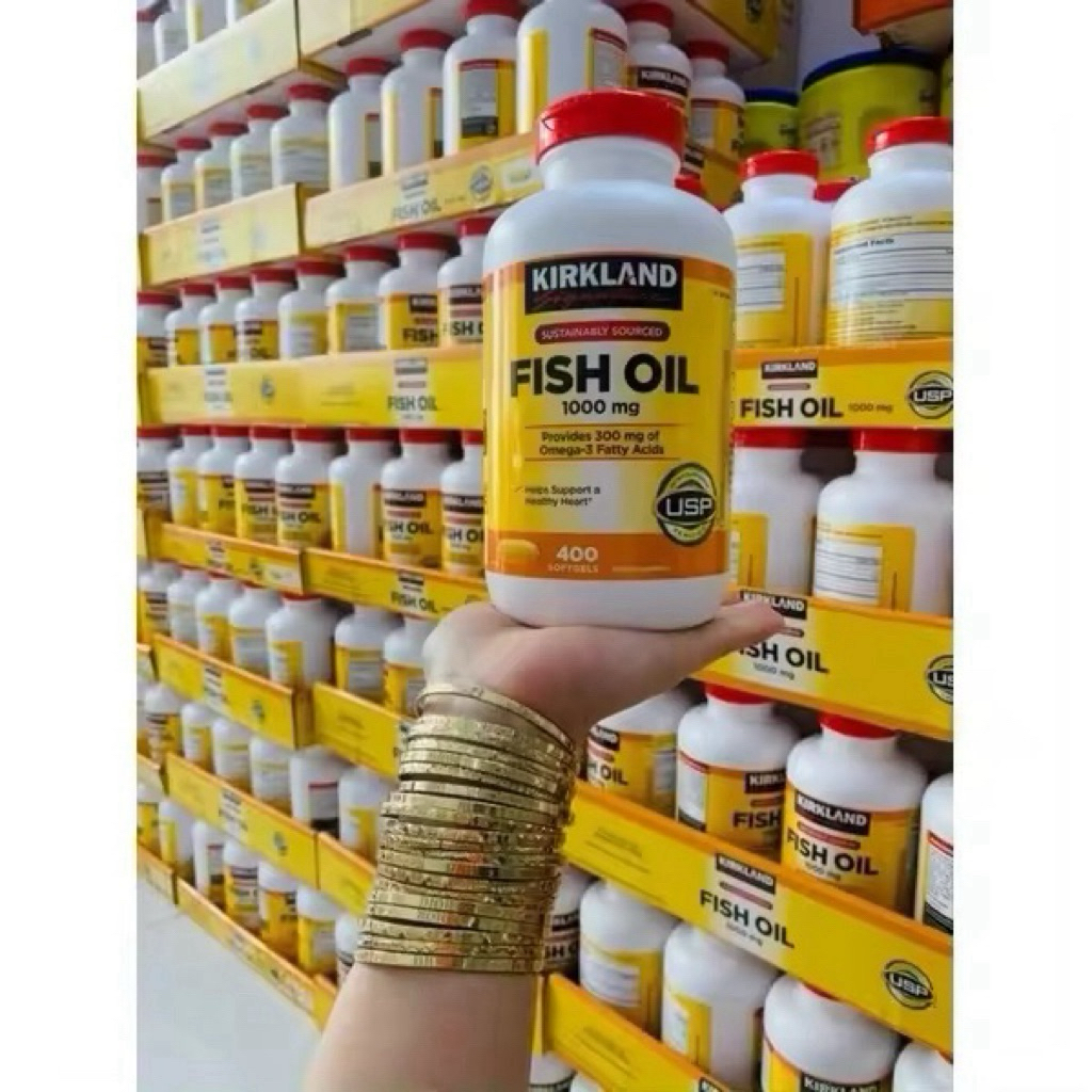 🐟🐠 [HSD 02/2028] Dầu cá KIRKLAND Omega-3 FISH OIL 1000mg của Mỹ 400 viên