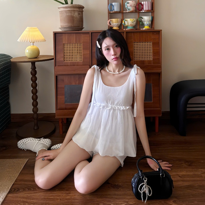 NAVIE - Áo yếm tơ nhũ ANNE thời trang nữ