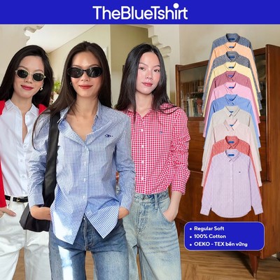 TheBlueTshirt - Áo sơ mi tay dài phom regular nữ - The A Classic Shirt - Women