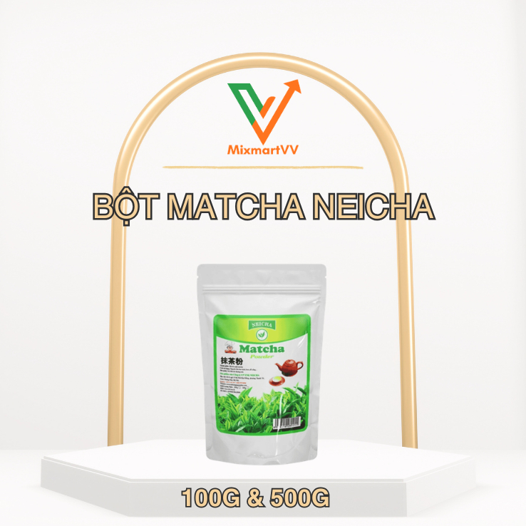 Matcha Neicha 100g/500g – Bột Matcha Nguyên Chất Pha Chế, Làm Matcha Latte, Đá Xay