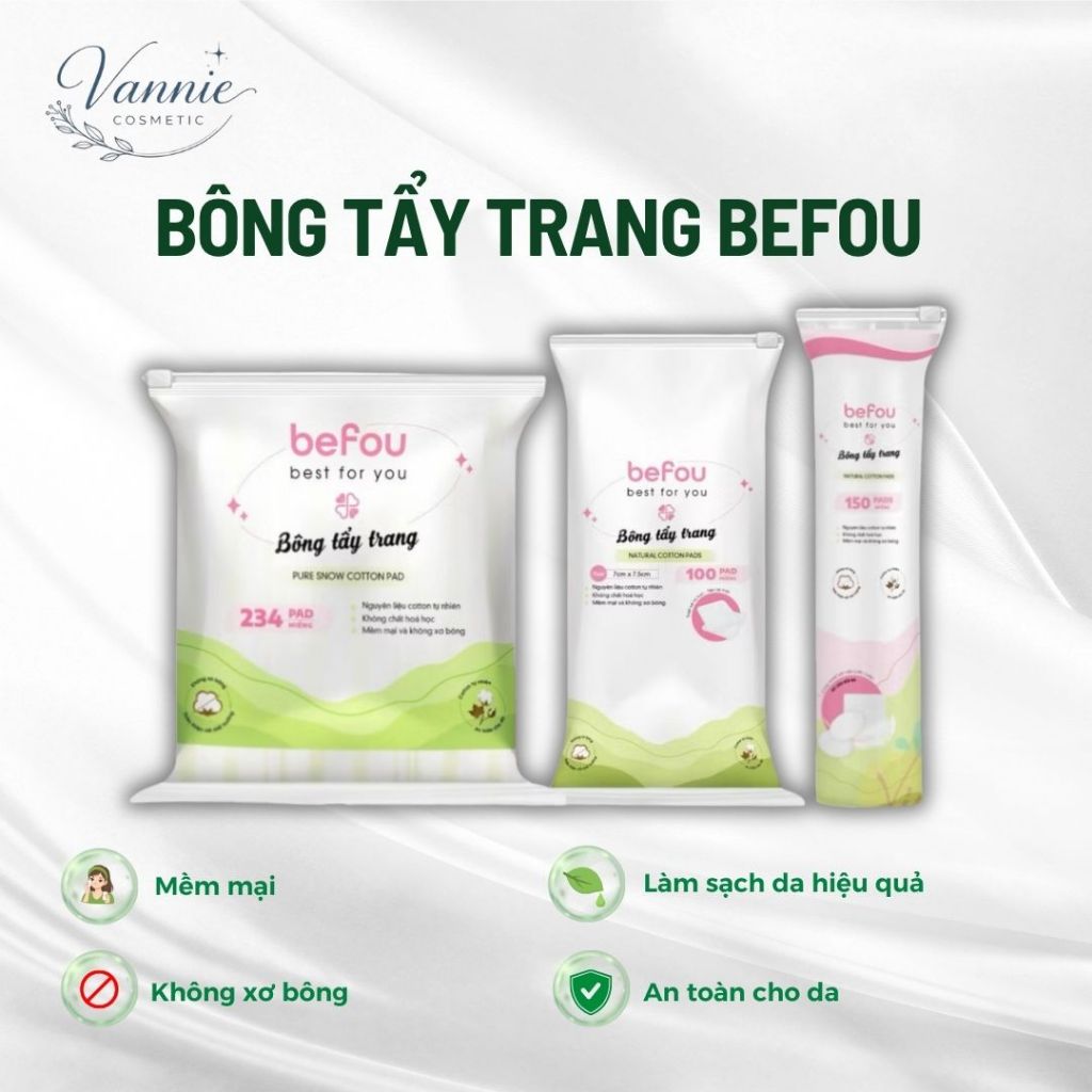 Bông Tẩy Trang Befou - Vannie Cosmetic