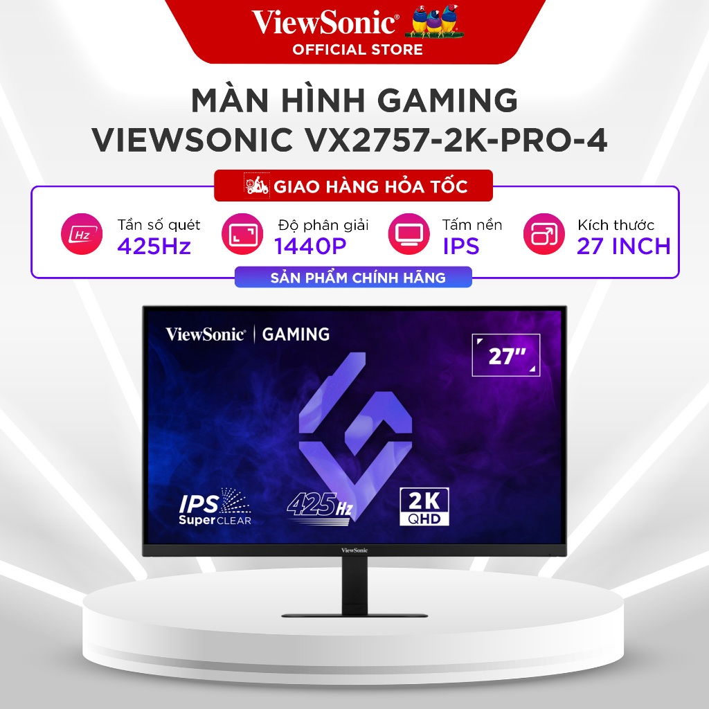Màn hình Gaming ViewSonic VX2757-2K-PRO-4 (27inch/2K/ IPS / 425Hz / 1ms / HDR 10)