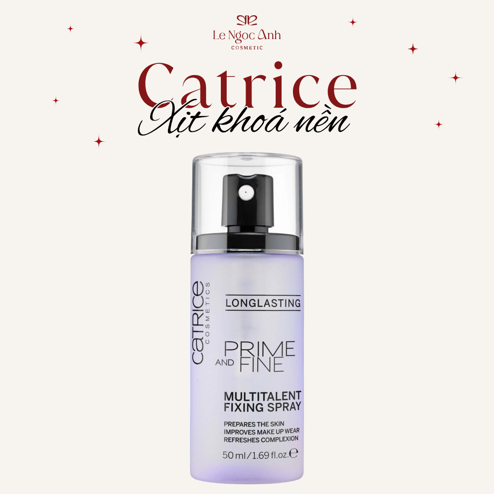 Xịt Khoá Nền Catrice Prime And Fine Multi-Talent Fixing Spray Xịt Makeup 50ml