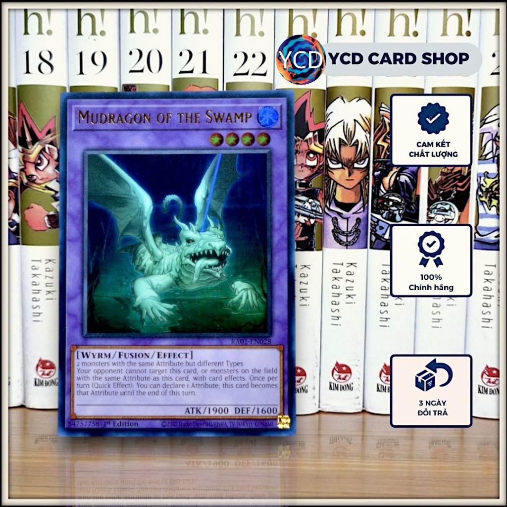[YCDcardgame] Thẻ bài Yugioh Chính Hãng Mudragon of the Swamp - Ultra Rare - [Fusion]