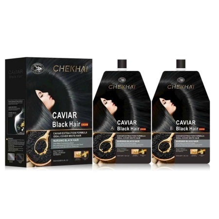 Nhuộm đen CHEKHAI keratin CHEKHAI CAVIAR Black nhuộm phủ bạc (chính hãng)