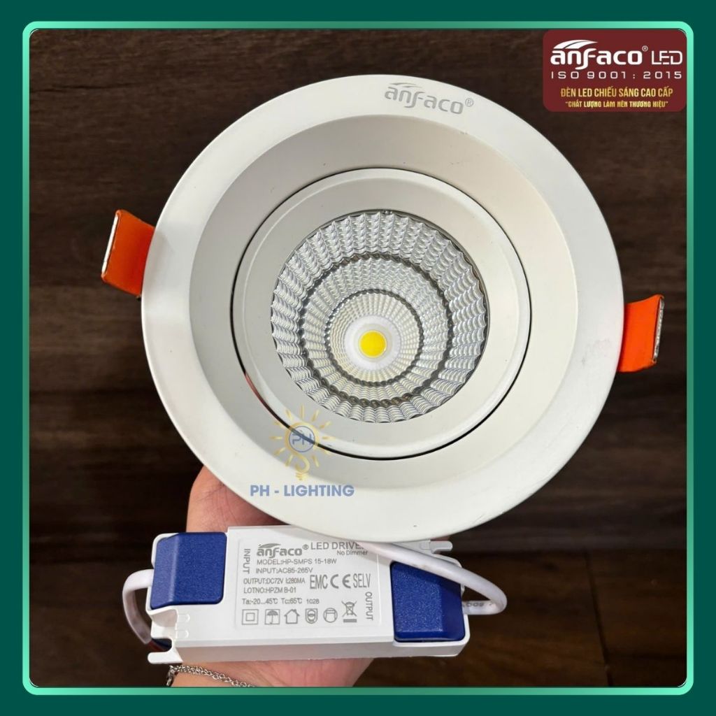ĐÈN LED ÂM TRẦN CHỈNH HƯỚNG CAO CẤP ANFACO AFC 741 7W - 10W - 15W - 20W