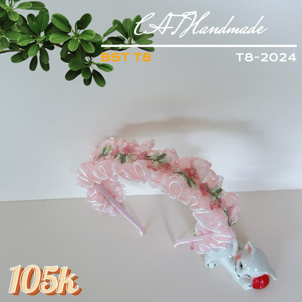 Cài/bờm ren hoa tiểu thư by CATHandamade,phụ kiện cài tóc cho bé gái,lolita