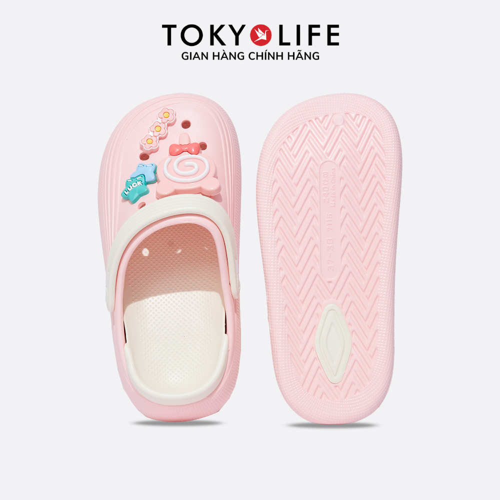 Dép sục nữ siêu nhẹ thoáng khí chống trơn trượt TOKYOLIFE 40004700 (Tặng 6 charm dễ thương)