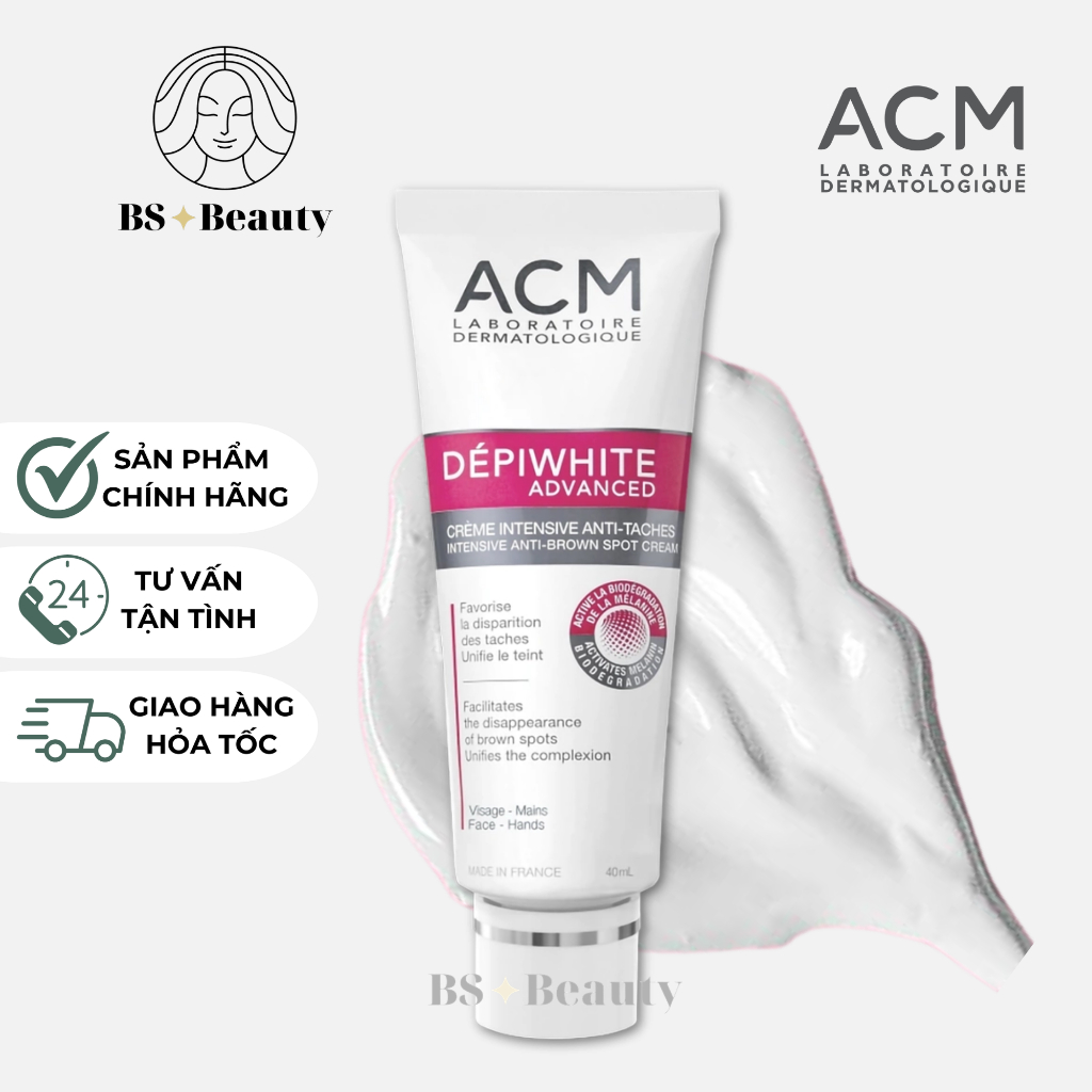 Kem dưỡng làm mờ và giảm đốm nâu tàn nhang ACM Depiwhite Advanced Intensive Anti Brown Spot Cream 40