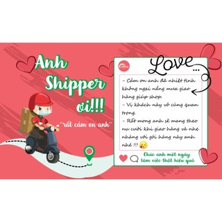 Tem Dán Anh Shipper ơi, Cảm Ơn Anh Shipper, có keo sẵn chỉ cần lột dán - In Song Phước