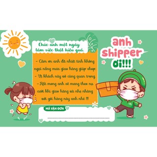 Tem Dán Anh Shipper ơi, Cảm Ơn Anh Shipper, có keo sẵn chỉ cần lột dán - In Song Phước