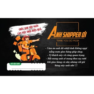 Tem Dán Anh Shipper ơi, Cảm Ơn Anh Shipper, có keo sẵn chỉ cần lột dán - In Song Phước