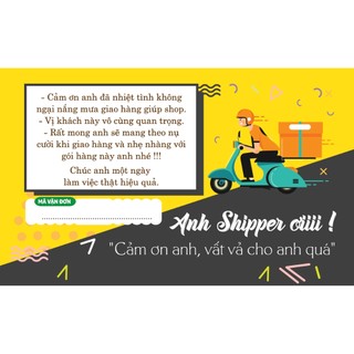 Tem Dán Anh Shipper ơi, Cảm Ơn Anh Shipper, có keo sẵn chỉ cần lột dán - In Song Phước