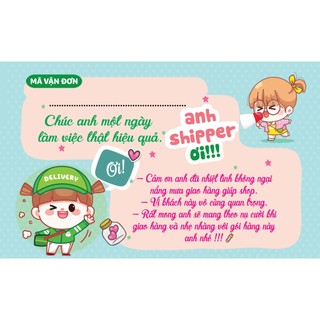 Tem Dán Anh Shipper ơi, Cảm Ơn Anh Shipper, có keo sẵn chỉ cần lột dán - In Song Phước