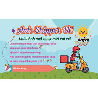 Tem Dán Anh Shipper ơi, Cảm Ơn Anh Shipper, có keo sẵn chỉ cần lột dán - In Song Phước